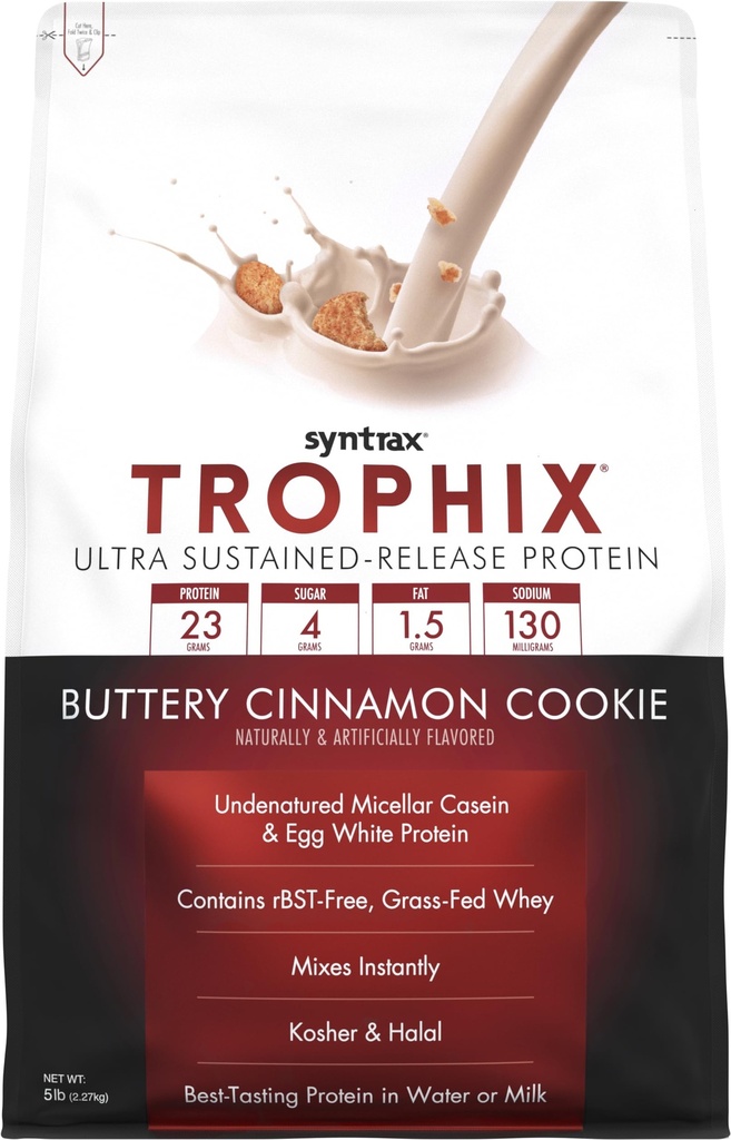 Syntrax Nutrition Trophix - Ultra Sustained-Release Protein Blend, Buttery Cinnamon Cookie 5 lbs.
