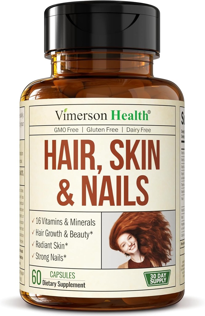 Biotin Haar, Haut und Nägel Vitamine für Frauen und Männer. Inklusive Vitamin C Collagen zu unterstützen. Beilagen für starkes Haar, Radiant Skin & Nail Wachstum. Biotin & Folate Supplement für Frauen. 60 Kapseln