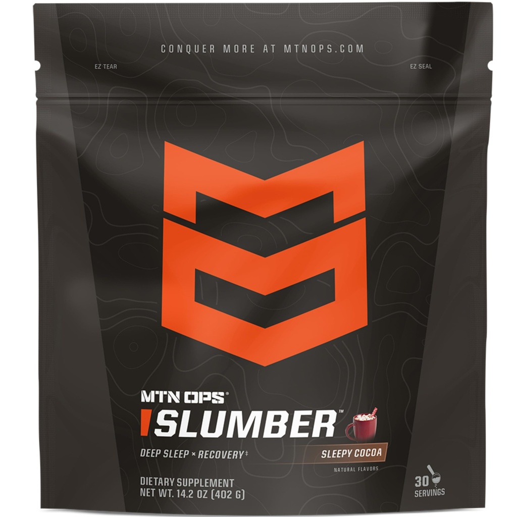 MTN OPS Sleep Aid pour la récupération des muscles et le sommeil profond, Sleepy Cocoa Sleep Support Powder Drink Mix, 30 portions