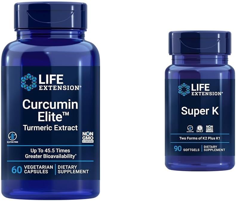 Extension de vie Curcumin Elite Turmeric Extract & Super K