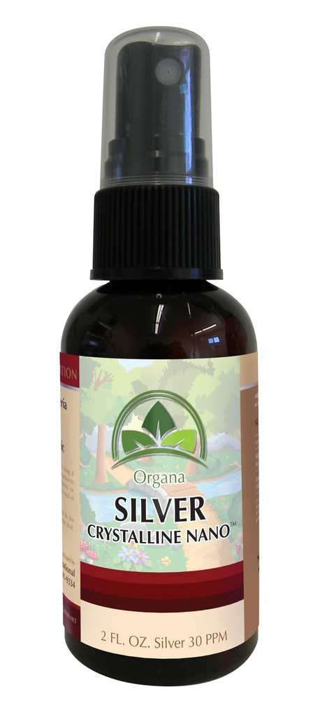 Organa Crystalline Nano Colloidal Silver Spray - 30 PPM - 2 Unnce Spray Flasche