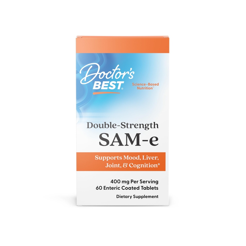 Miglior SAM-e 400 mg, Vegan, Gluten Free, Soy Free, Mood e Joint Support, 60 compresse rivestite enteriche