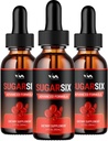 (3 Pack) SugarSix Drop Healthy Vitamin Support Supplement - Sugar Six Advanced Formula, Sugar Six 24 Hour Liquid, SugarSix Energy and Extra Strength Reviews, 3 Month Supply