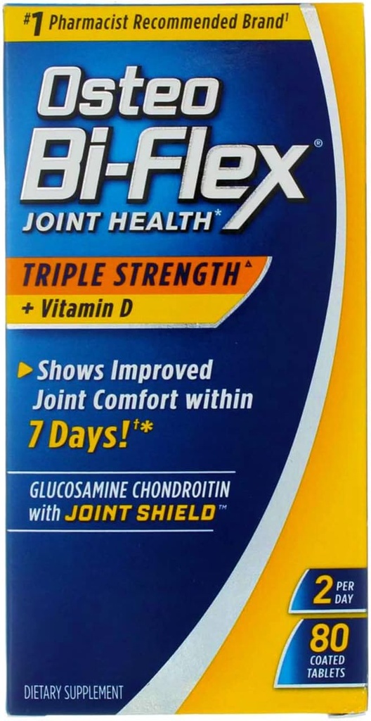Ostéo Bi-Flex Triple Force avec/vitamine D (80 comprimés enduits)