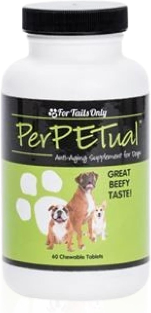 Youngevity PerpetualTM - Massima resistenza Anti-Aging Dog Bone & Joint Support - con Glucosamine, Choline, MSM, Cardo Latte, Calcio, Turchese & More - 60 Compresse Chewable