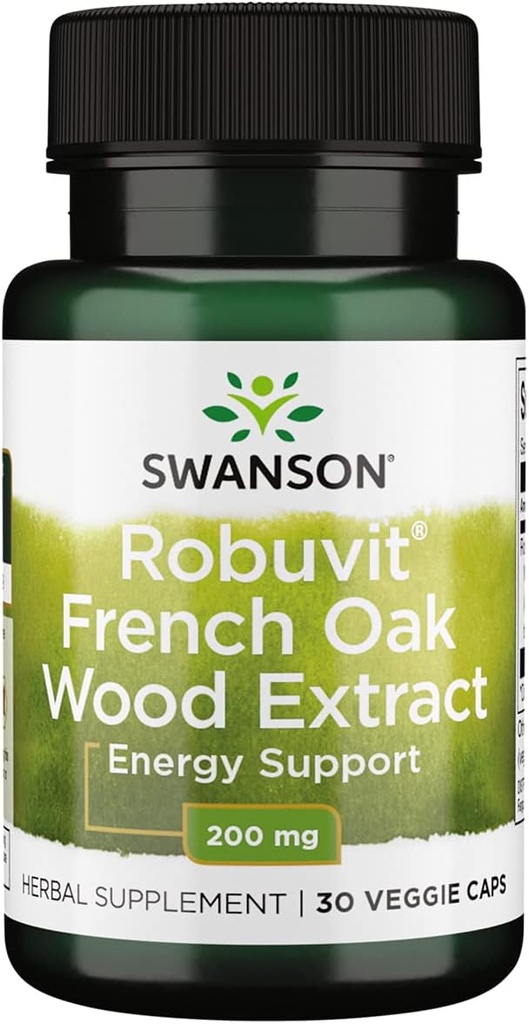 Swanson Robuvit Estratto di legno di quercia francese 200 milligrammi 30 capsule di veg