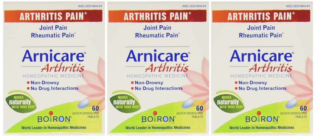 Boiron Arnicare Artrite - 60 schede 60 Conte (Pacchetto di 3)