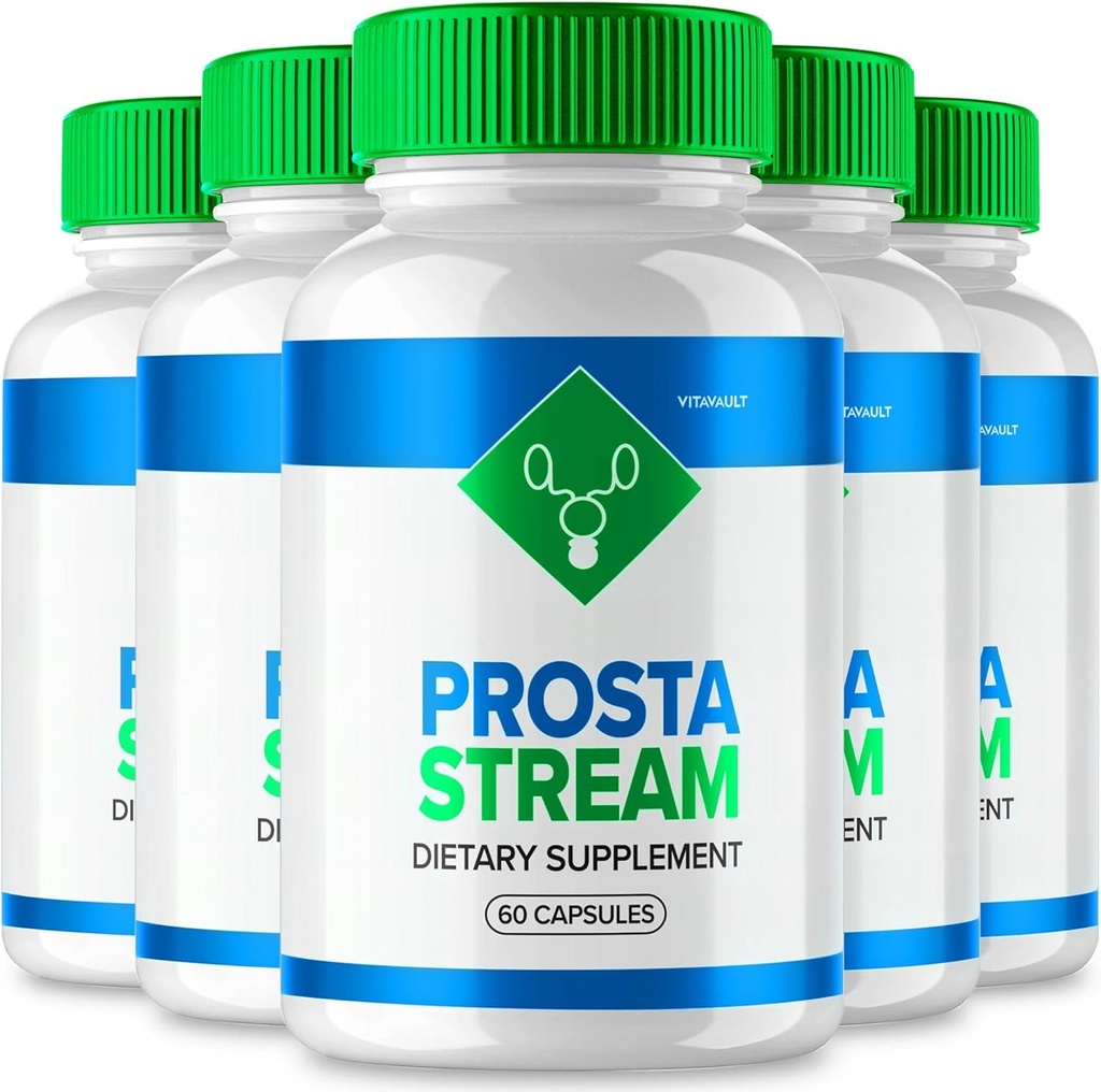 (5 Pack) Prosta Stream Kapseln für Prostataunterstützung, Prostastream Nahrungsergänzung mit verbesserter Formel für Männer, 300 Kapseln insgesamt