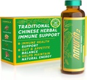 Kräuter Immununterstützung & Adaptogen Getränk - 6 Vials (40ml) | 30 Jahre Kräuter-Wellness für Vitalität, Energie & Verdauungs-Gesundheit - Licorice Root, Astragalus, Hedyotis, Reishi Pilzextrakt