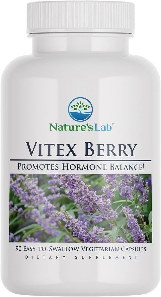 Nature's Lab Vitex Berry 500mg - Supports a Positive Mood* - 90 Capsules (90 Day Supply)