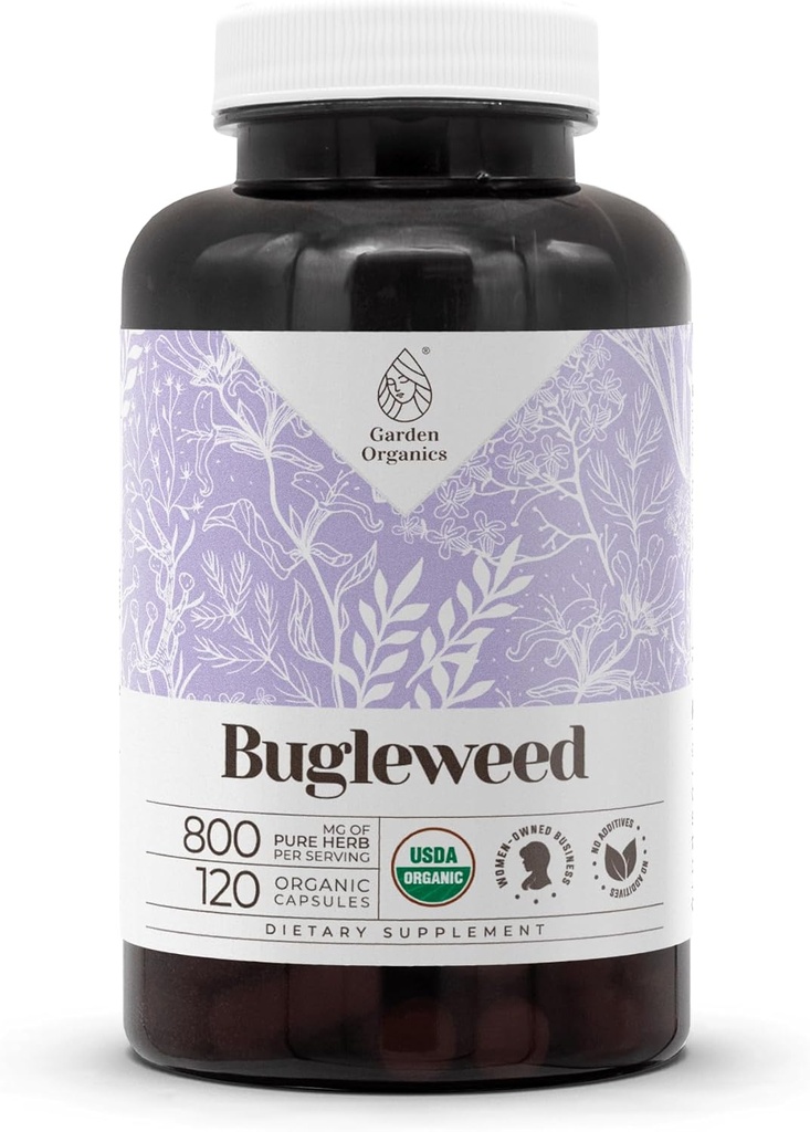 Bugleweed USDA Organic 120 Kapseln | Natürliche Nahrungsergänzungsmittel | Certified Organic Vegetarian Capsules and Organic Bugleweed (Lycopus virginicus) Getrocknete Kräuter (120 Kapseln)
