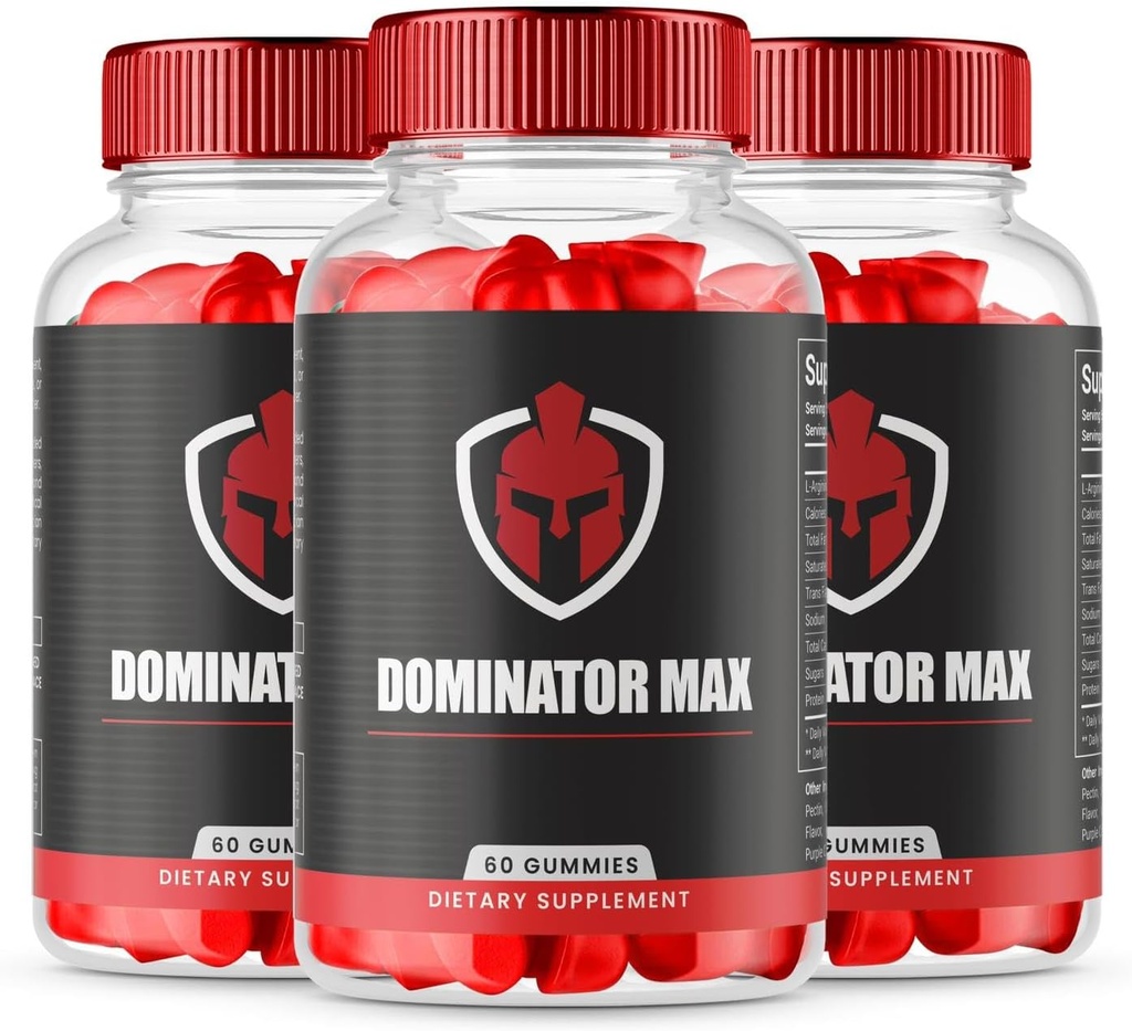 (3 Pack) Dominator Max Gummies Formula avanzata per Max Performance, Tutti Natural Extra Strength Supplement, Dominator Max Gummies per la crescita del muscolo e il supporto sanitario generale (180 Gummies)