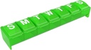 EZY DOSE Organisateur hebdomadaire de pilules (7 jours), planificateur de médicaments avec grands compartiments pour l'enlèvement facile des pilules, boîte à vitamines sans BPA, cas de pilules amies voyage, durable et portable, couleur mai Varier