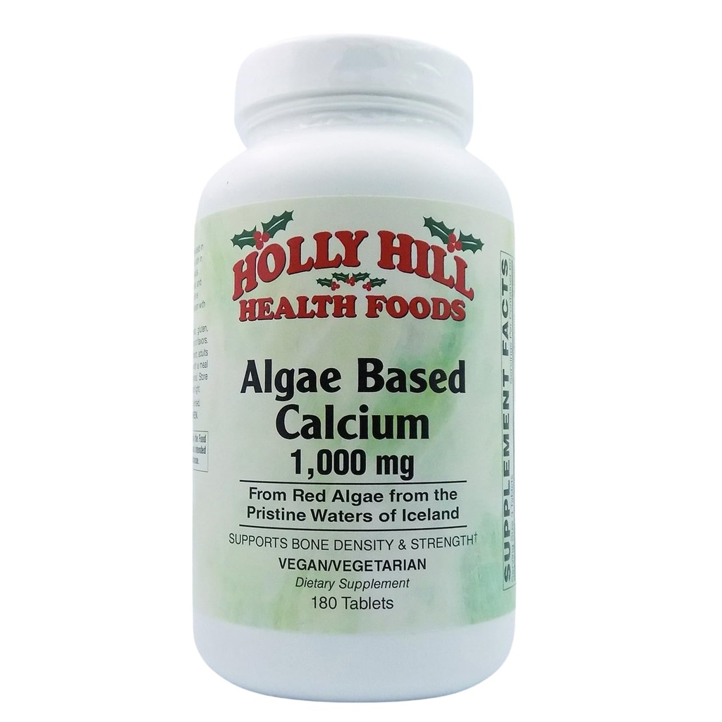 Holly Hill Health Foods Algae basiert Calcium 1.000 mg, 180 Tabletten