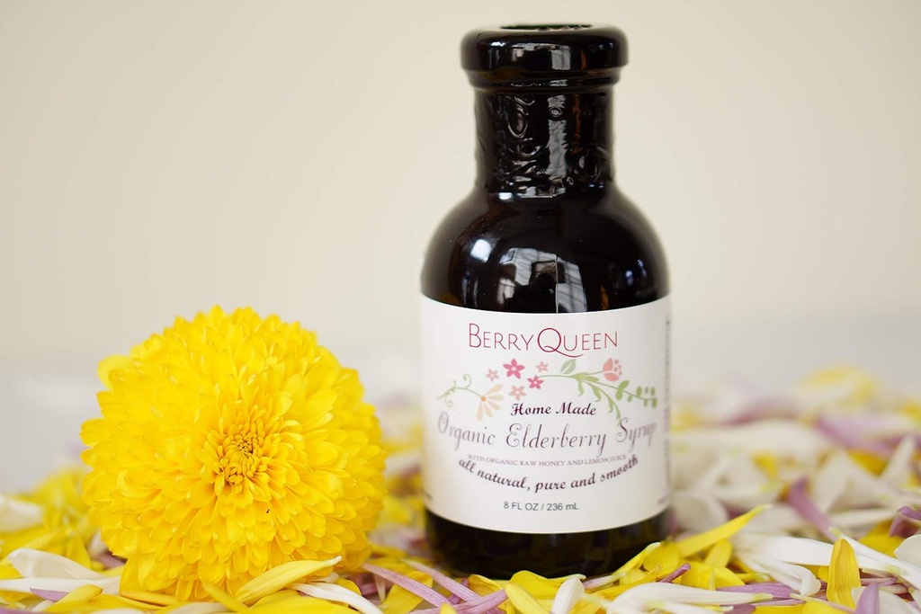 Sirop de mûrier biologique original - Pure Natural - Immunity Boost - Supplément à base de plantes - Facile comme jus aimé par les enfants et les adultes - 8 oz