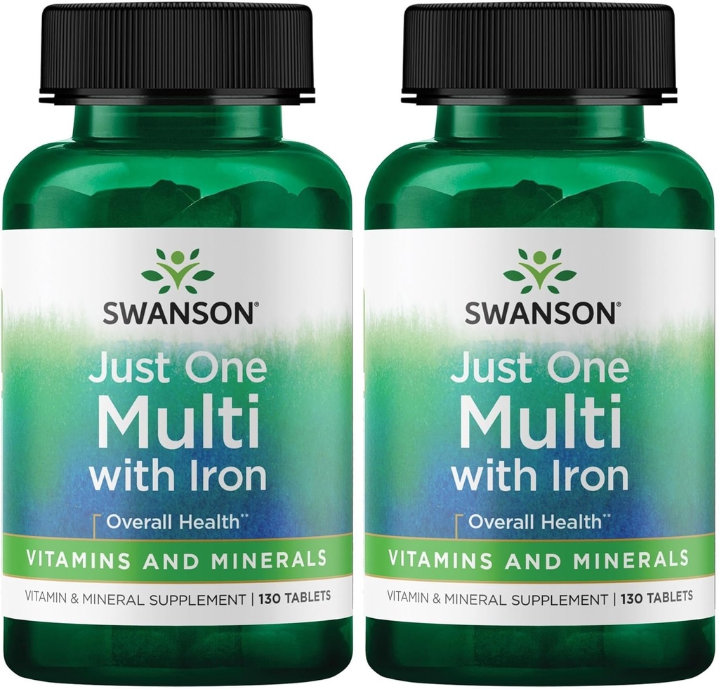 Swanson Century Formula Multivitamine avec 130 onglets de fer ((2 pack)