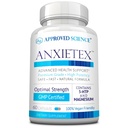 Genehmigte Wissenschaft Anxietex - Ruhe und Entspannung - L-Theanin und Magnesium - 60 Kapseln - Vegan Friendly - 3 Monate Versorgung