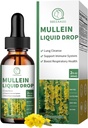 Mullein Tropfen für Lungen, 16-in-1 Mullein Blatt Extrakt für Lung Cleanse, Respirator, Immunität, mit Quercetin, Marshmallow, Black Cumin Seed, Elderberry, Mullein Liquid, Non-GMO, 2 Fl Oz
