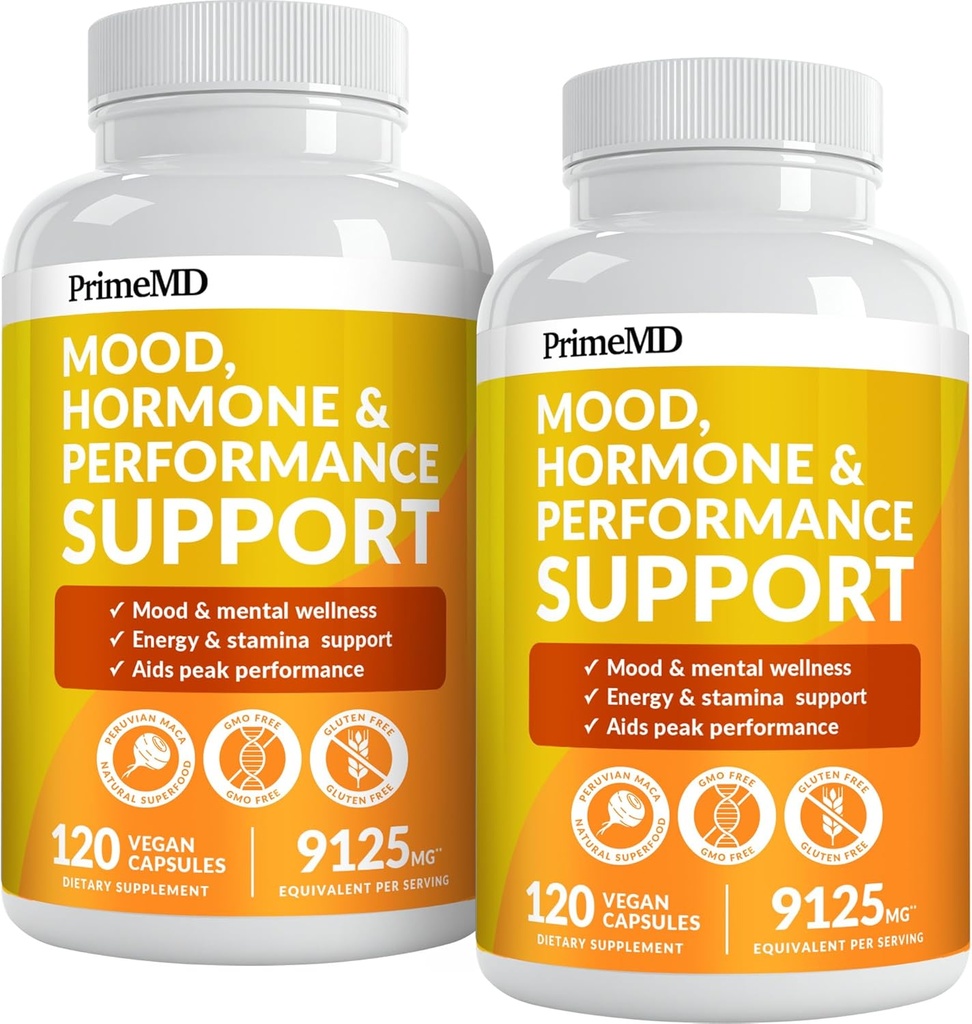 19-in-1 Peruvian Maca Root Capsules - 9125 mg Ashwagandha Supplements with Maca Fenugreek & Ginseng (120 Capsules), Pack of 2