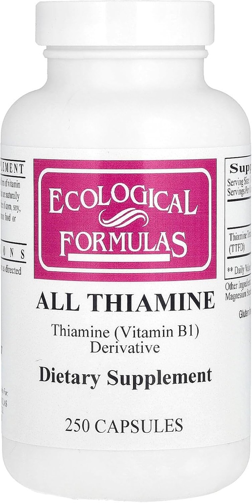 Formules écologiques Toutes les thiamines, 250 capsules