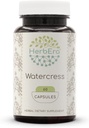 HerbEra Watercress 60 Kapseln, 800 mg, Konzentrierte flüssige Tropfen natürliches Wasserkresse (Nasturtium Officinale) getrocknetes Kräuter (60 Kapseln)