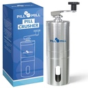Broyeur à pilules - Broyeur à pilules multiples en poudre fine - Broyeur à pilules en métal - Pulvériseur à pilules adapté au voyage - Grand alimentation pour les tubes et les animaux de compagnie