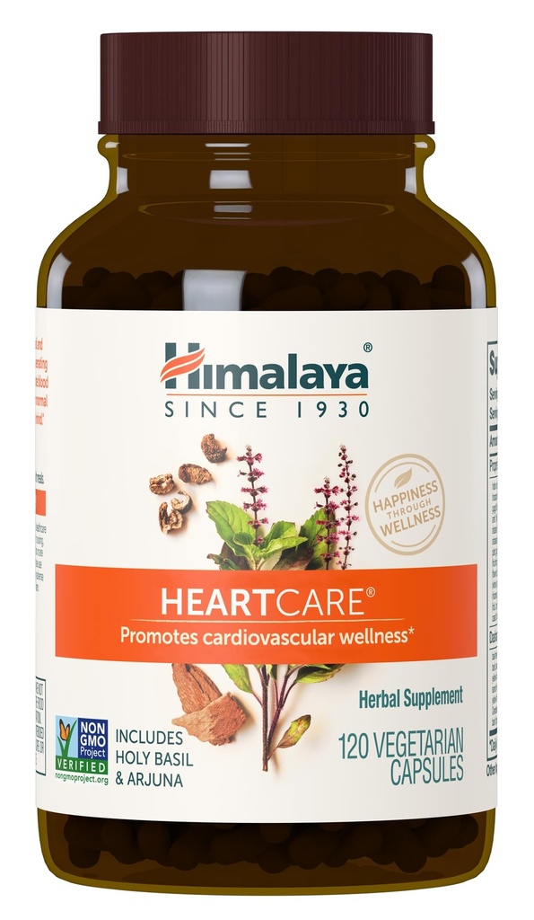 Himalaya HeartCare - Herbal Heart Health Integratori con Ashwagandha e Amla - Vegan, Non OGM, Gluten Free, 720 mg, 120 capsule