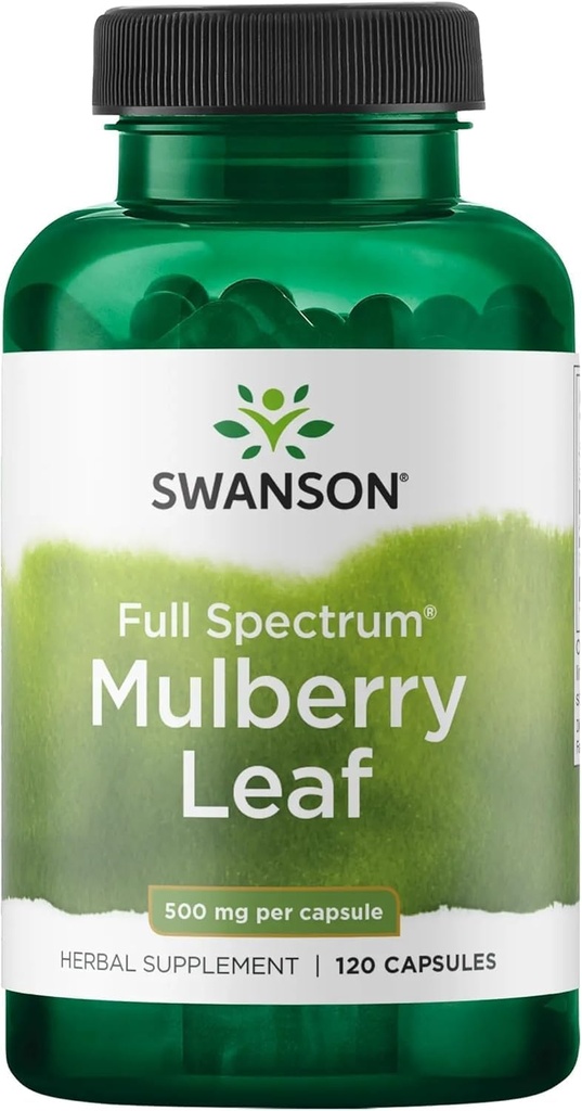 Swanson Spettro completo Mulberry Leaf Herbal Supplemento 500 mg 120 capsule