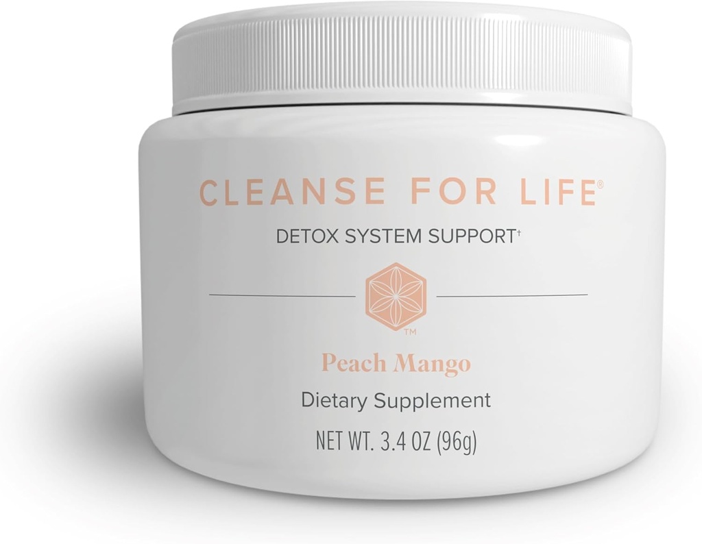Isagenix Cleanse for Life - Pulver-Ergänzung für sauberes Getränk mit No Laxatives oder Diuretics - Unterstützung Stoffwechsel mit Vitamin B12 & Niacin -Peach Mango -3,4 Oz (16 Servietten)