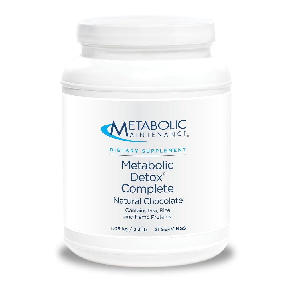 Metabolic Maintenance Metabolic Detox Complete - Chocolate Shake - Plant + Pea Protein Powder for Full Body Detox Cleanse + Gut Health - 20g di Proteine Non OGM (2.3 lbs / 30 Serve)