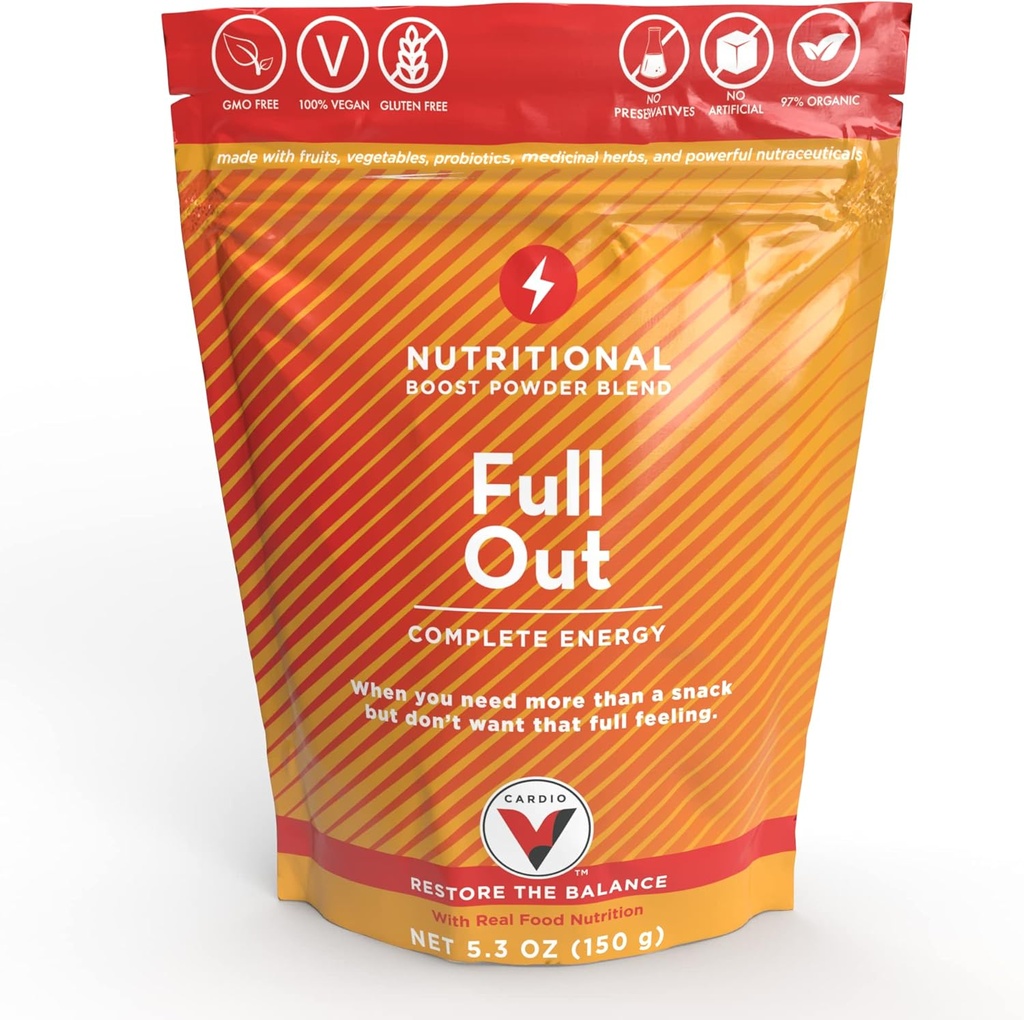 FullOut - 30 Serve Nutriente-Packed Giornaliero aumenta per Jitter-Free Energia Sostenibile Migliorare le prestazioni complessive del corpo e Endurance Boosts Salute e Immunità