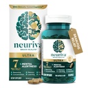 NEURIVA Ultra Decaffeinated Klinisch getestet Nootropic Brain Supplement für Mentalal Alertness, Gedächtnis, Fokus & Konzentration, Cognivive, Neurofactor, Phosphatidylserine, Vitamine B6 B12, 60 Kapseln