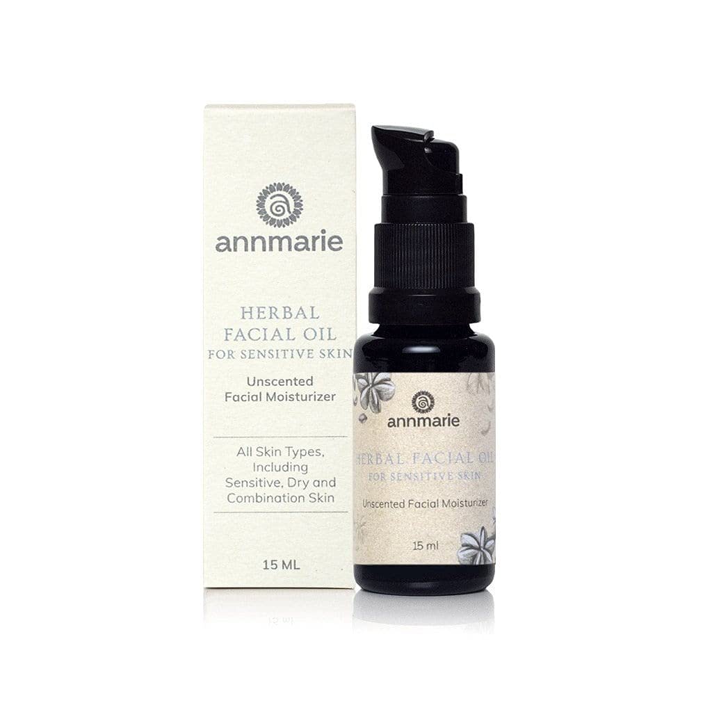 Annmarie Hautpflege Kräuter Gesichtsöl für empfindliche Haut - Unscented Gesichtsöl mit Squalane, Sacha Inchi Oil + Camellia Seed Oil (15Ml / 0.5 Fl Oz)