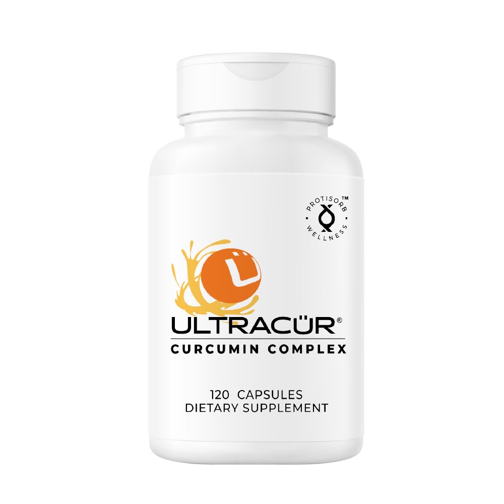 UltraCur Curcumin Complex Supplement - Ultra Bioverfügbare hohe Absorption Turmeric Curcumin Supplement für Gelenk-, Muskel- und Gehirnunterstützung - Patentiertes Protisorb für Premium Absorption - 120 Kapseln