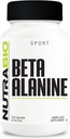 NutraBio Beta-Alanine Supplement, 800mg - Gluten-Free Pre-Workout Supplemento al Buffer Lattico Acido, Fatigue Muscolare e Soreness, 120 Capsule