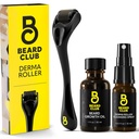 The Beard Club Derma Roller, Growth Oil & Cleansing Spray für Gesicht, Körper und Kopfhaut - Microneedling für Männer und Frauen mit 540 Titan Microneedles