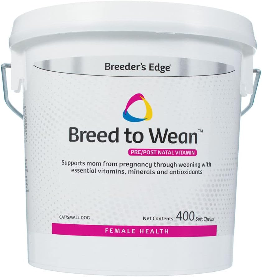 Bordo di Breeder Breeder a Wean, Prenatale e Multivitamina Postnatale per cani e gatti, Supporta mamme incinte e infermieranti, Fornisce antiossidanti, vitamine e minerali, 100 ct per gatti e piccoli cani