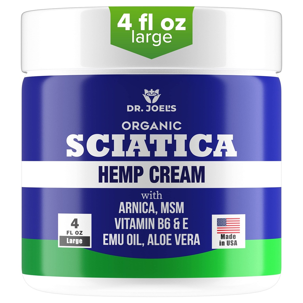 Crème Sciatica - Crème Sciatica Premium - Absorption rapide et soulagement maximal - 4 oz Grand Pack de valeur - Fabriqué aux États-Unis