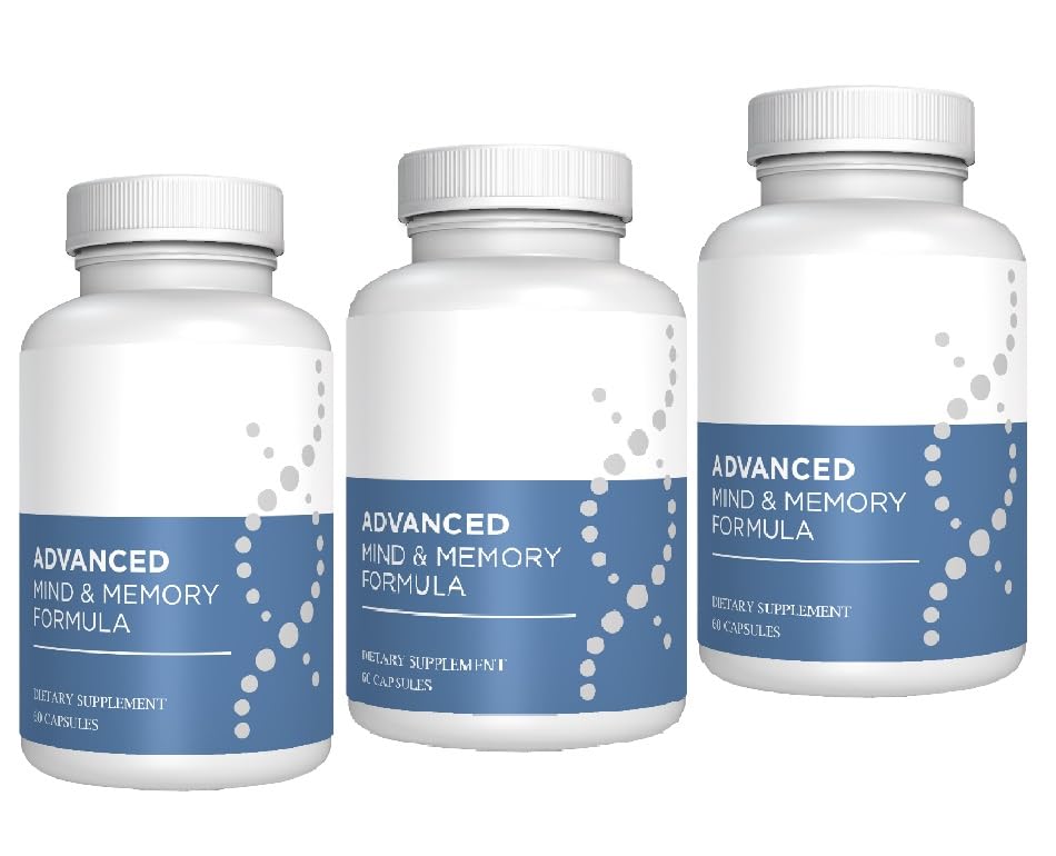 Advanced Memory Formula Extreme Brain Booster, Gehirnergänzung für Gedächtnis, Fokus und mentale Leistung, Gedächtnis-Vitamine für eine bessere Gehirngesundheit 180 Kapseln (3 Packung)