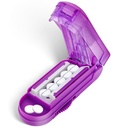 DUBSTAR Splitter Pill Cutter pour les petites et petites pilules, Multiple Pill Cutters pour les petites ou grandes pilules, Ajustable Pill Splitter avec dispositif de centrage et Blade Guard pour les tablettes multiples (Purple)