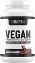Biomental Vegan Schokoladenprotein Pulver - Pflanzenbasiert - Easy Absorption - Köstliche Schokolade - Muskelaufbau, Ideal gesund Vegan Lifestyle - Non-GMO, Glutenfreie Proteinergänzung