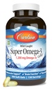 Carlson - Super Omega-3 Gems, 1 200 mg Omega-3 Acides gras avec EPA et DHA, supplément d'huile de poisson norvégienne sauvage, capsules à source durable 300 Softgels