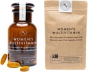 Bottiglia Multivitaminica quotidiana Movita Donna & Pouch Bundle - Organic Fermented Whole Foods for Enhanced Energy, Immunity & Vitality - Vegan, Gluten-Free, Non-OGM