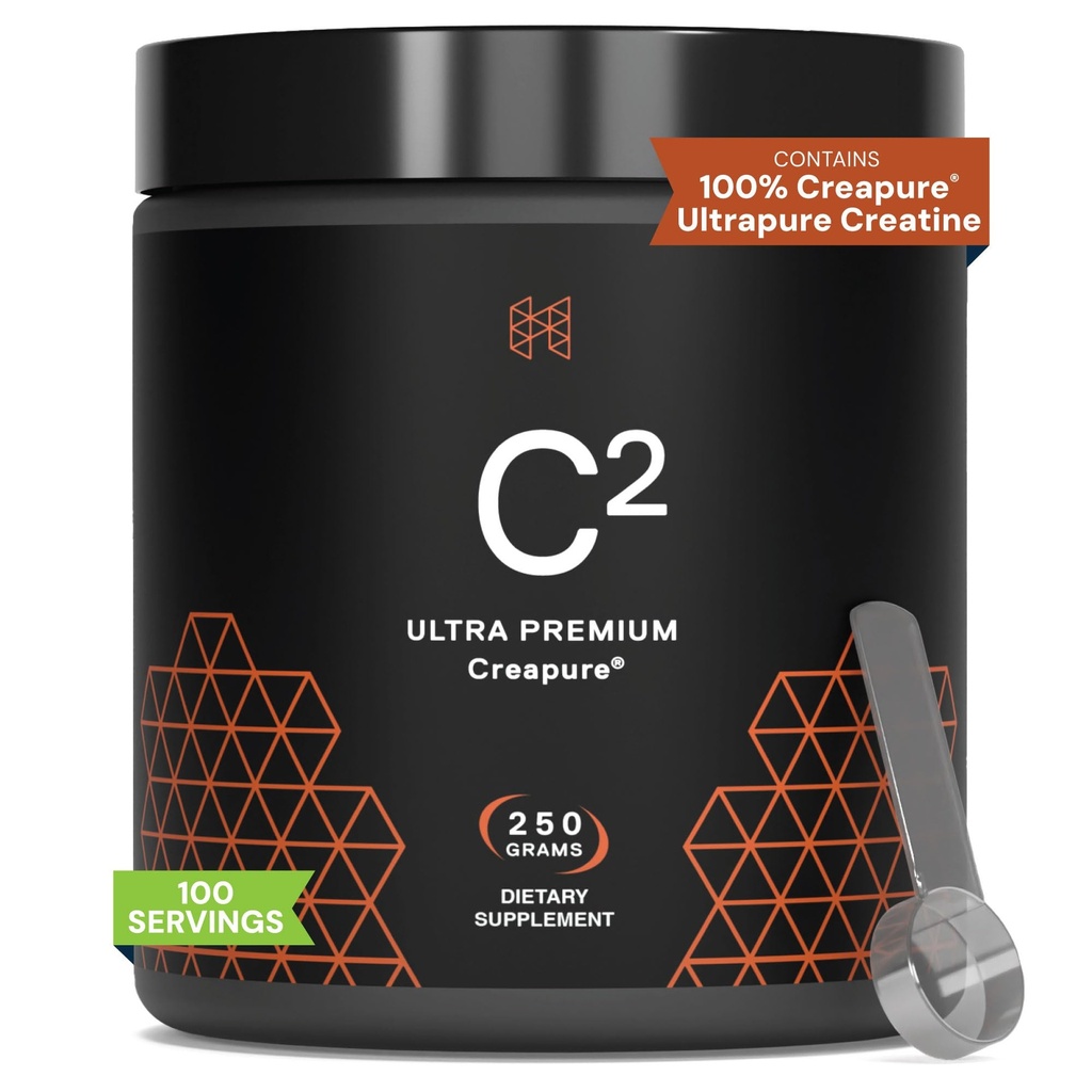 HPN C2 Creatine Monohydrate für Leistung, Erholung, Stärke, Ausarbeiten, Vegan, Non-GMO, Dairy und Soy Free, Unabhängig getestet, Ultrapure Premium Creapure (100 Servierungen)