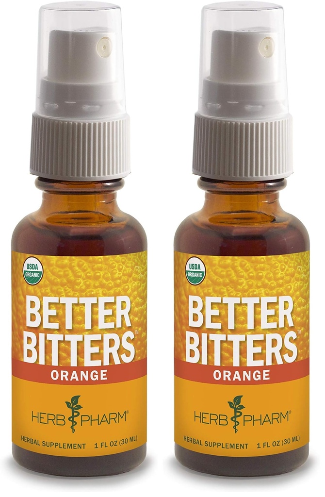 Kräuter Pharm besser Bitters Certified Organic Digestive Bitters, Orange, 1 Unze (Pack von 2)