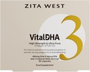 Zita West Vital DHA – DHA prénatal et EPA avec Zinc pour la fertilité, la grossesse et l'allaitement – Oméga 3 pour le développement du cerveau – 60 capsules (1 mois d'approvisionnement)