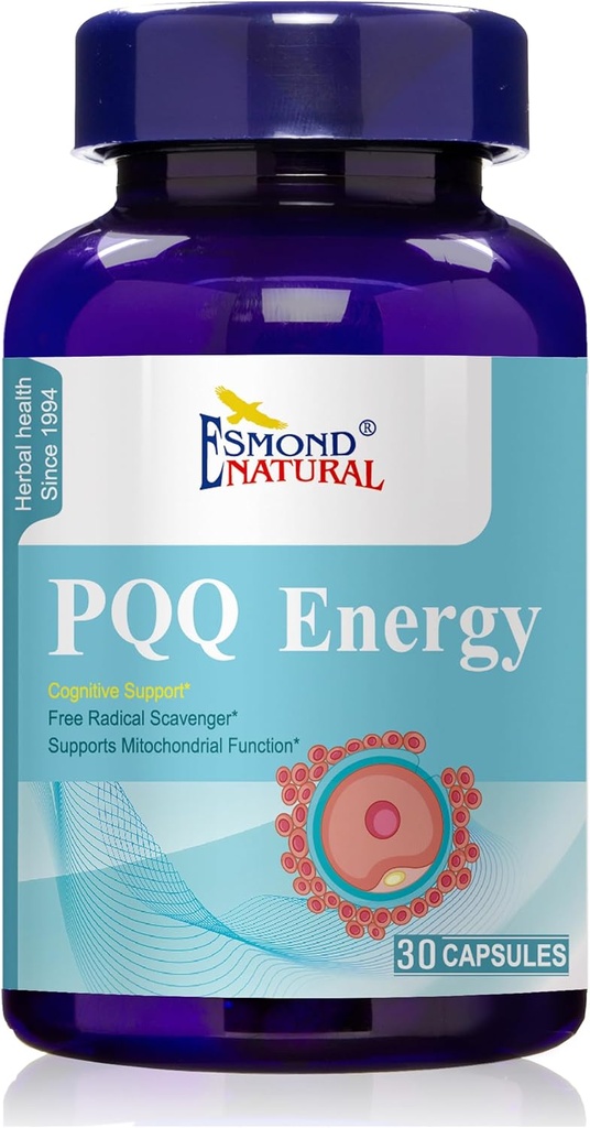 PQQ Energy (Free Radical Scavenger. Supporta la funzione di biogenesi mitocondriale), GMP, Natural Product Assn Certified, Made in USA - 30 capsule
