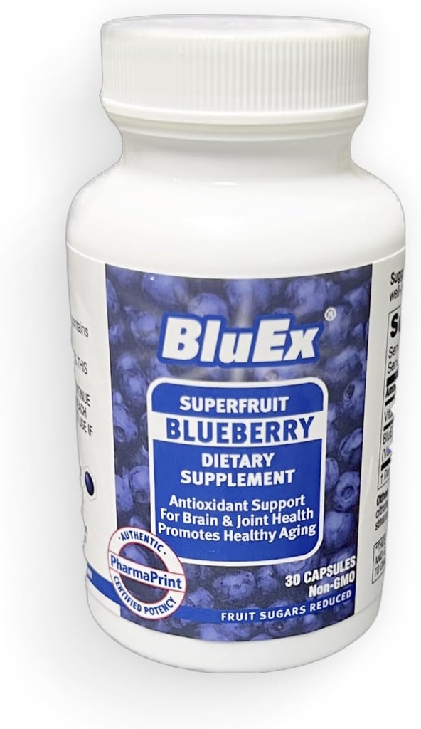 BlueX - 30ct (Estratto di mirtillo 38,000mg Equivalente per Serve 190:1)