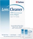 Safetec Lens & Occhiali Pulizie di pulizia, Wipes pre-Moistened (2 Confezione di scatole di 100ct - 200 Panni di pulizia)