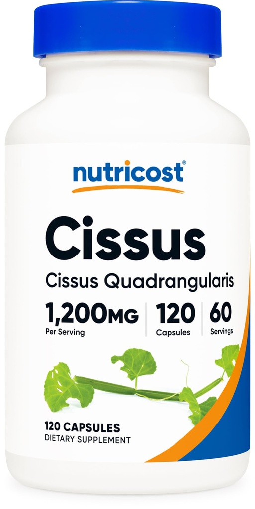 Nutricost Cissus Quadrangularis (1200mg) 120 Capsule - 60 Serve, Senza Glutine, Non OGM e Per vegetariani